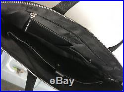 RRP£175 DENTS Womens Black Leather Tote Bag LB7615 briefcase laptop BNWT new