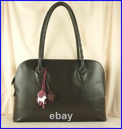 Radley Aldgate Laptop Bag Work Bag Large Shoulder Bag Dark Brown Leather Used