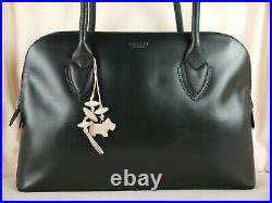 Radley Aldgate Large Black Leather Laptop Bag Work Bag Shoulder Bag Used