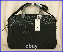 Radley Hilly Fields Large Laptop Bag Work Bag Quilted Black Nylon RRP 99