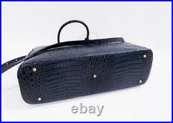 Rare $440 Brahmin Bernadette Blue Teal Business Bag Briefcase Laptop Melbourne