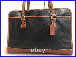 Rare Vintage Coach Sheridan Shoulder Brief, Laptop Bag Black Leather Perfect
