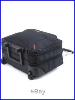 Rolling Briefcase Laptop Women Wheels Roller Black Bag Tablet Sleeve Carry 17'