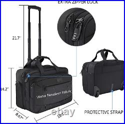 Rolling Laptop Bag for Men Women, Rolling Laptop Wheeled Briefcase for Business
