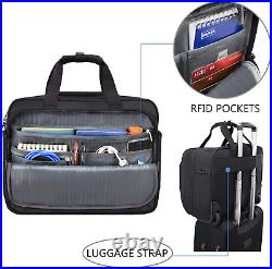 Rolling Laptop Bag for Men Women, Rolling Laptop Wheeled Briefcase for Business
