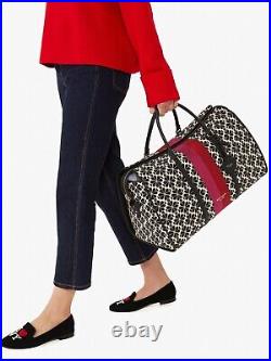 SALE? Kate Spade flower jacquard LG Weekender bag Overnight Carry-on 15 Laptop
