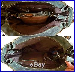SALE Leather Womens Handbag Set Shoulder Bag Vintage satchel Laptop Large Tote