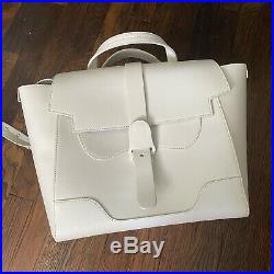 SENREVE Cream Pebble Leather MAESTRA Large FULL Size Laptop Backpack Bag