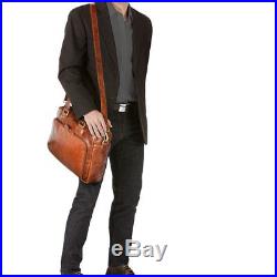 STILORD'Jon' Vintage Shoulder Bag Leather Men Women Laptop bag 15.6 inch A4 for