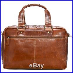 STILORD'Jon' Vintage Shoulder Bag Leather Men Women Laptop bag 15.6 inch A4 for