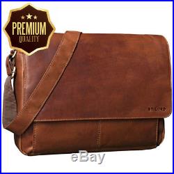 STILORD'Lonzo' Vintage Messenger Bag Leather Men Women 15'6 inch Laptop