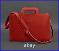 STYLISH WOMAN'S LEATHER BAG FOR MACBOOK 15 in. LAPTOP and DOCUMENTS. Genuine Leath