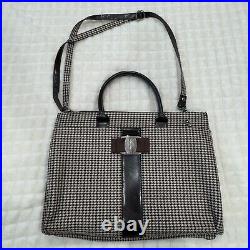 Salvatore Ferragamo Houndstooth Laptop Bag