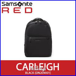 Samsonite RED 2018 CARLEIGH Women Backpack 13Inch Laptop 29x40x13cm PU EMS Black