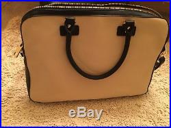 Sandy Lisa London Shoulder Laptop Bag Briefcase Women's Cream/Black