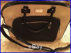 Sandy Lisa London Shoulder Laptop Bag Briefcase Women's Cream/Black