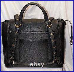 Senreve Maestra Convertible Bag Mimosa Black Italian Made Vegan Leather 9 Pocket