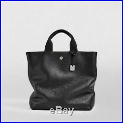 Skagen Women's Anja Pebble Leather Top Zip Large Black Laptop Shoulder Bag Tote