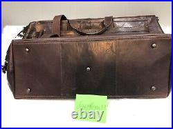 Spikes & Sparrow Large Leather Business Laptop Messenger Bag in Dark Brown NEW