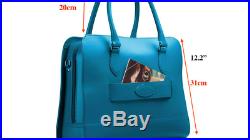 Su. B. Dgn 13.3 Inch Laptop Bag with Trolley Strap for Women Split Leather