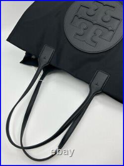 TORY BURCH NWT Ella Tote Black Nylon Purse Handbag Travel Laptop Classic Preppy