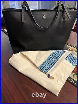 TORY BURCH Saffiano Leather York Tote Large Shoulder Bag Carryall 16 Laptop