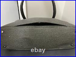 TUMI Large Gray Women's Travel Leather Business Tote Laptop Bag