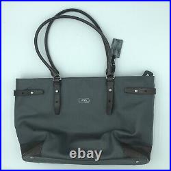 TUMI Pebbled Gray Laptop Sleeve Travel Tote Purse Bag