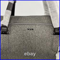 TUMI Sinclair Nina Business Briefcase Laptop Travel Bag Earl Grey Coated Canvas