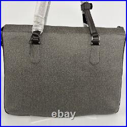 TUMI Sinclair Nina Business Briefcase Laptop Travel Bag Earl Grey Coated Canvas