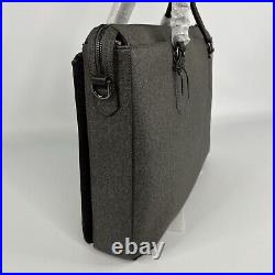 TUMI Sinclair Nina Business Briefcase Laptop Travel Bag Earl Grey Coated Canvas