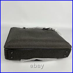 TUMI Sinclair Nina Business Briefcase Laptop Travel Bag Earl Grey Coated Canvas