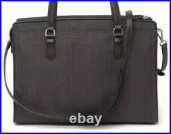 TUMI Voyager Eliza Briefcase Laptop Leather Nylon Bag MSRP $495