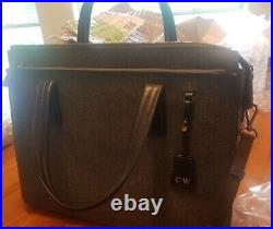 TUMI Voyager Eliza Briefcase Laptop Leather Nylon Bag MSRP $495