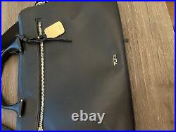 TUMI Voyageur Cameron Black Leather Laptop Bag