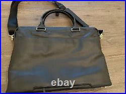 TUMI Voyageur Cameron Black Leather Laptop Bag