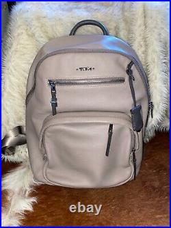 TUMI Voyageur Leather Hartford Backpack Lightweight Laptop Bag Collage