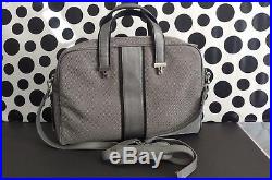 TUMI Women's Ballistic Nylon Gray Carry On/ Crossbody Slim Briefcase Laptop Bag