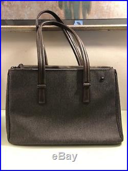 TUMI Womens BUSINESS TOTE bag laptop handbag purse Gray Barely Used Retail $500