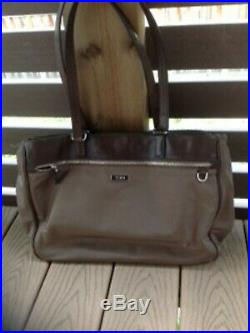 TUMI Womens Business TOTE bag laptop handbag purse khaki
