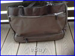 TUMI Womens Business TOTE bag laptop handbag purse khaki