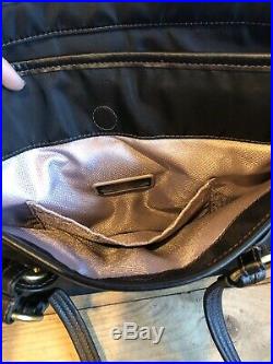 TUMI Womens Leather Ballistic Nylon Briefcase Laptop Shoulder Bag Tote