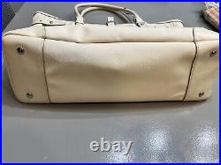 TUMI white/cream Large business travel tote bag with laptop sleeve inside