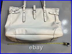 TUMI white/cream Large business travel tote bag with laptop sleeve inside