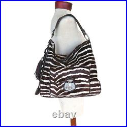 Talbots Large Zebra Cowhide Tote Hobo Bag Handbag Purse Shoulder Laptop Bag New