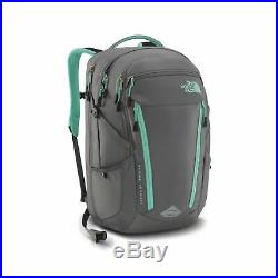 The North Face Women's Surge Transit Laptop Backpack Zinc Grey/Surf Green