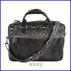 The Pelle Python Collection Python Leather Grey with Color Laptop Bag
