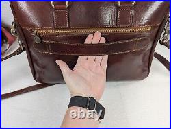 Time Resistance Leather Briefcase / Laptop bag Made in Italy