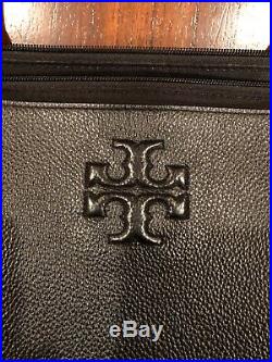 Tory Burch Ella Leather Large Tote Laptop Bag Black AUTHENTIC PREOWNED