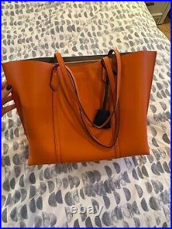 Tory Burch Perry Tote Canyon Orange Women's Hand Bag NWOT SOLD OUT